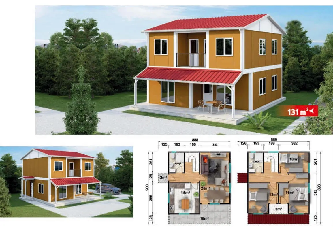 Dubleks Prefabrik Ev - 131 m²