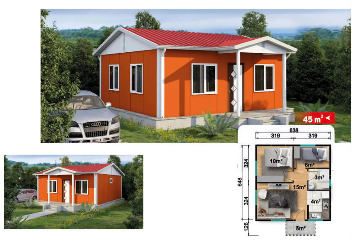 Tek Katlı Prefabrik Ev - 45 m²