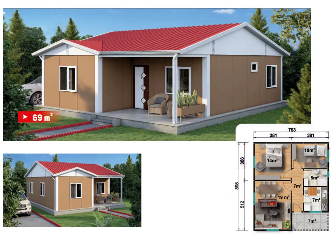 Verandalı Prefabrik Bağ Evi